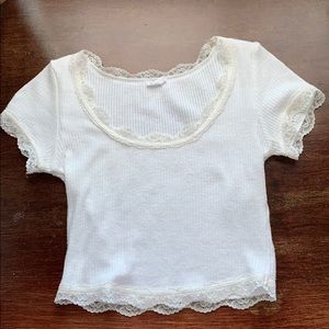 lace trim top